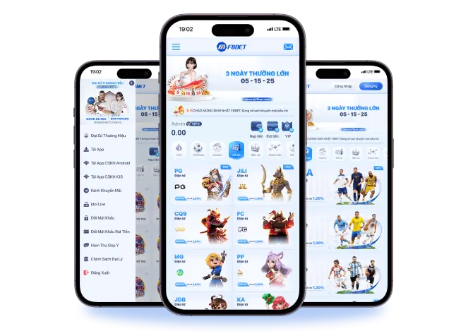 Hình ảnh đa dạng các trò chơi casino, thể thao, slot game và bắn cá tại 18win